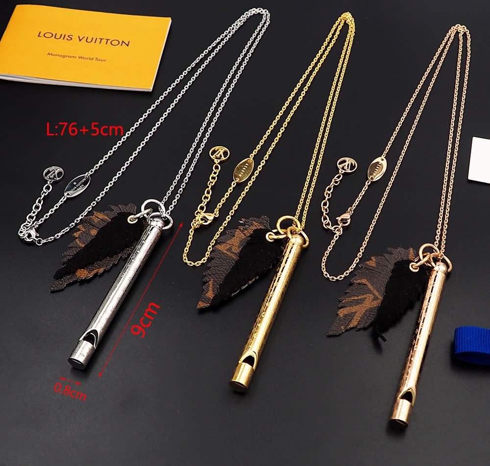 Louis Vuitton Whistle Leaf Pendant Necklace